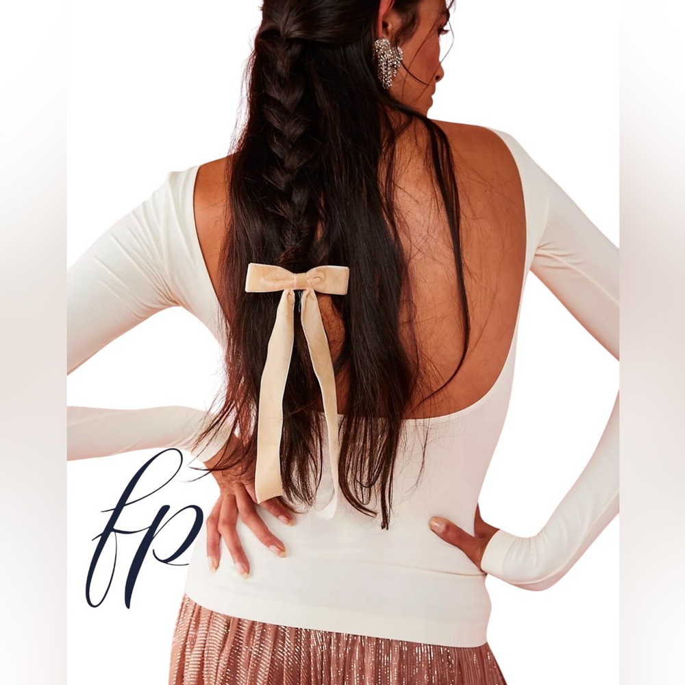 Free People Intimately Low-Back Seamless Long Sleeve Top
